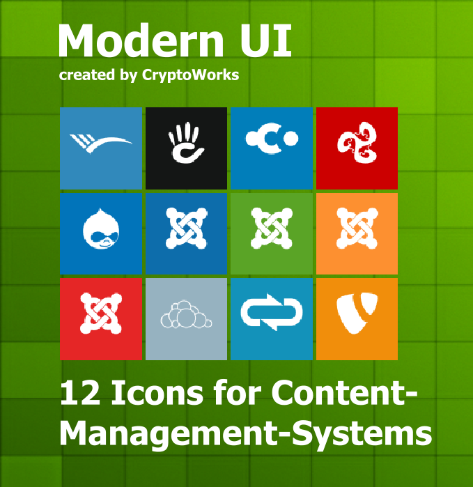 Modern UI 12 Icons for CMS