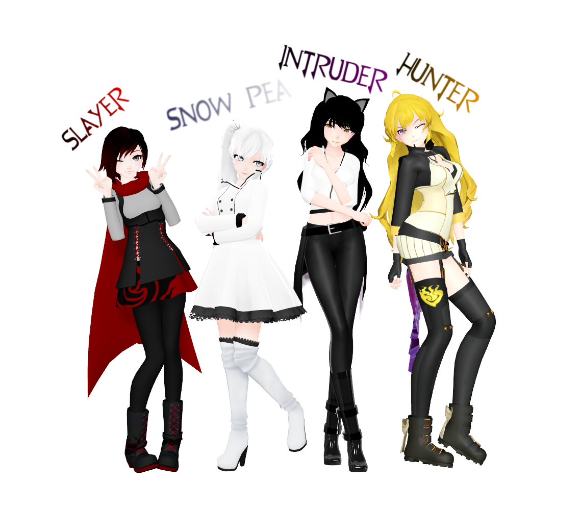 Mmd Team Rwby Alternate Outfits Dl Pack By Rosewicktrash On Deviantart