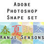 Kanji Seasons PS shape set