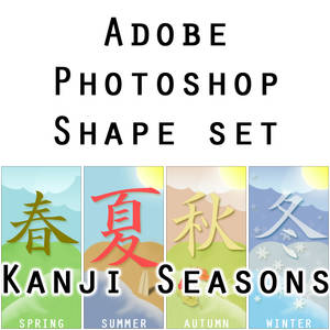 Kanji Seasons PS shape set