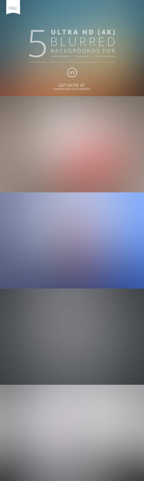 FREE - 5 Ultra HD Blurred Backgrounds v1