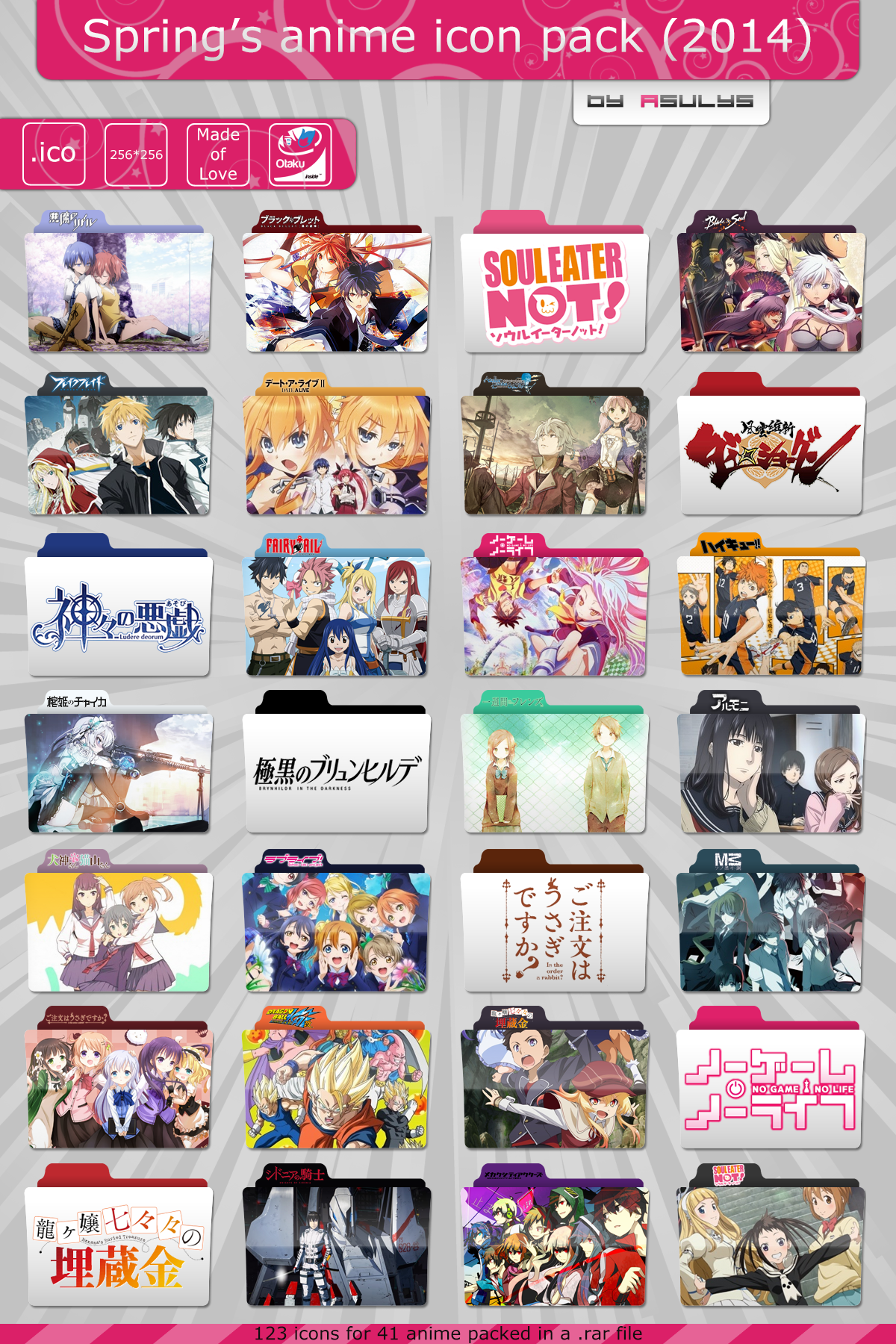 Spring's Anime icon pack (2014)