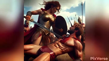 ruthless kill of a Spartan warrior