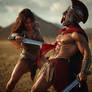 Amazon death kiss of a Spartan stud