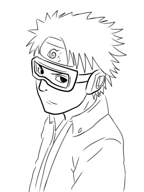 Obito Line Art By Cobletking On Deviantart