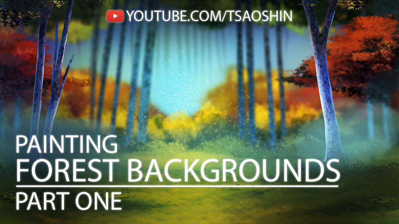 How to Digitally Paint a Forest Background Pt 1 by TsaoShin on DeviantArt