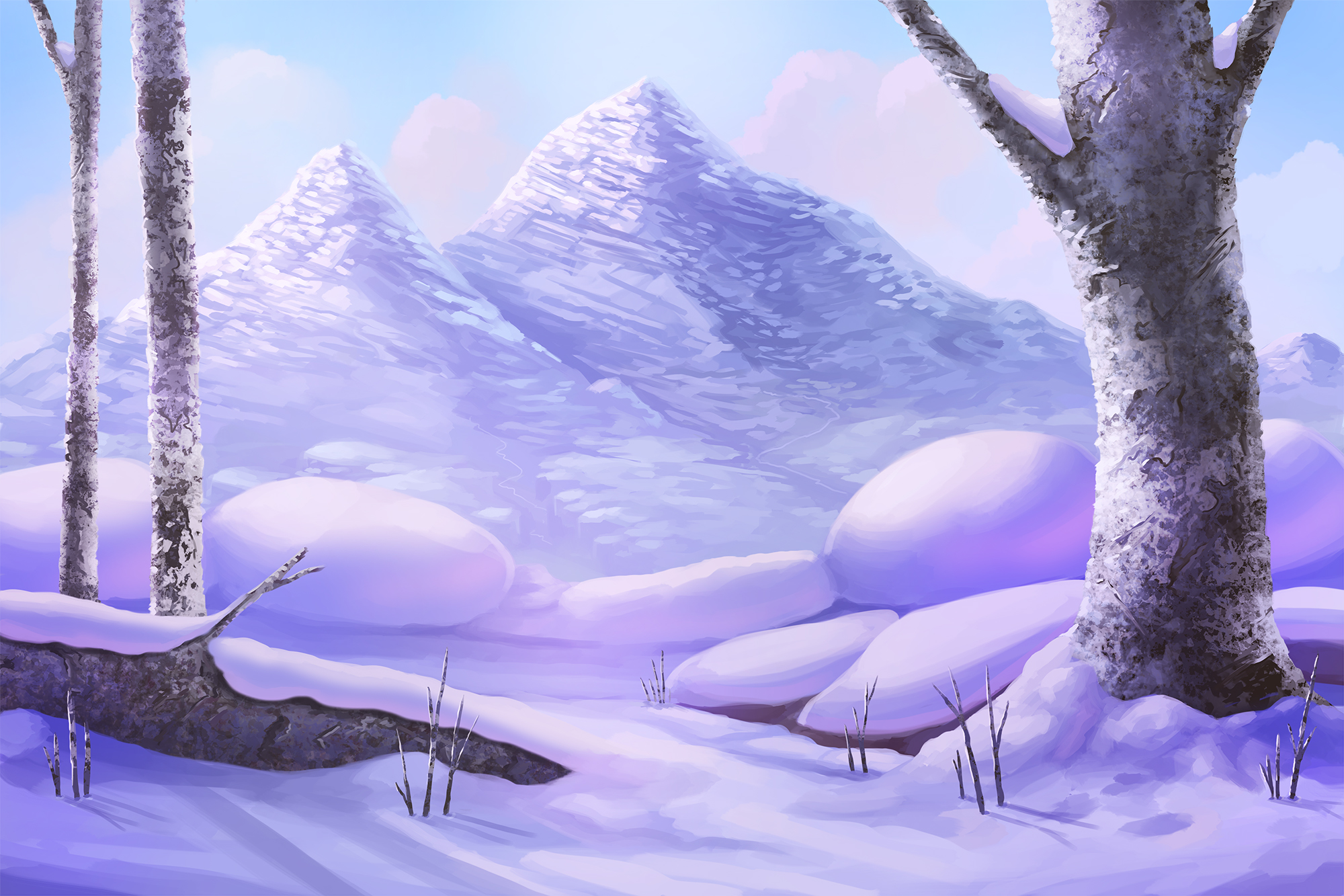 Snowy Mountains Background Pack
