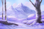 Snowy Background - Free PSD