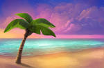 Beach Background - Free PSD by TsaoShin