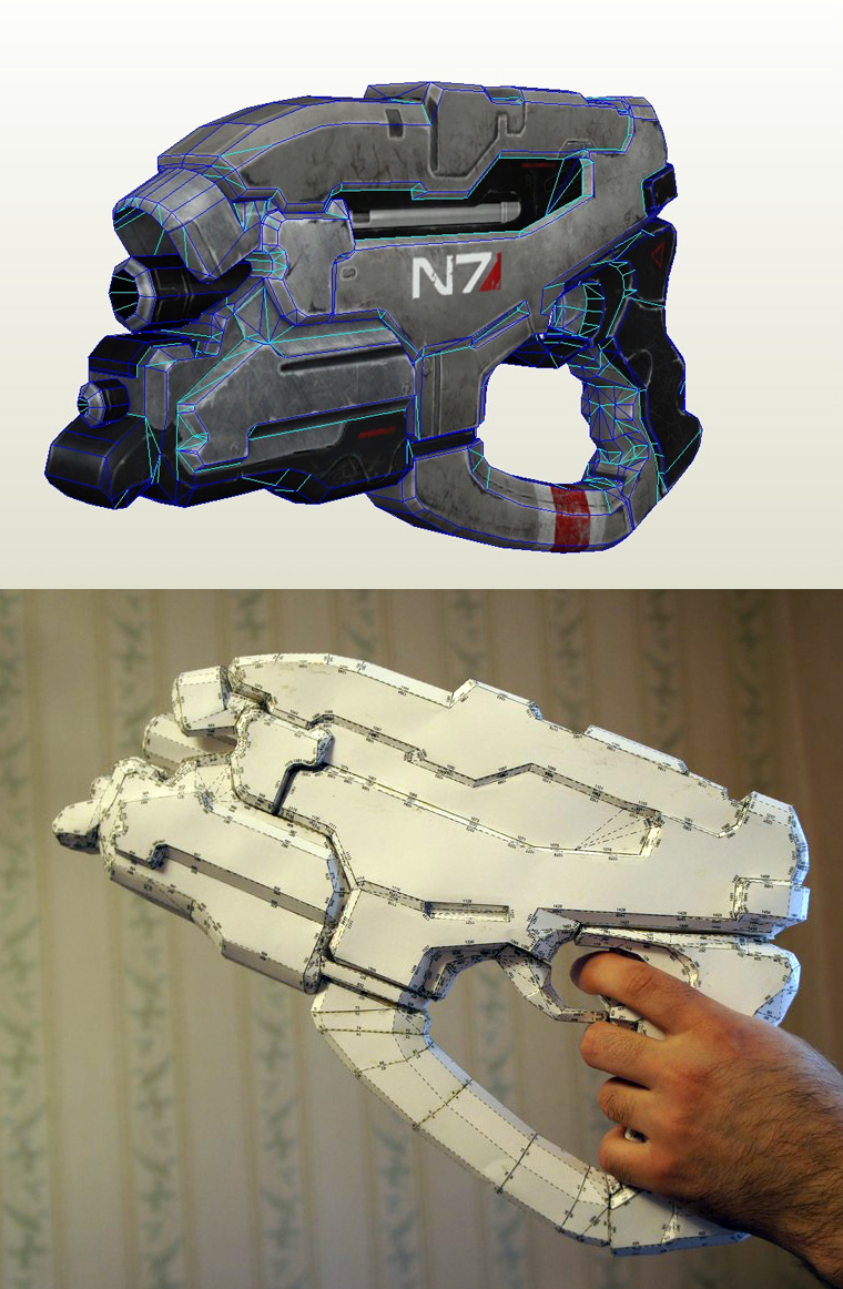 Mass Effect N7 Eagle heavy Pistol papercraft