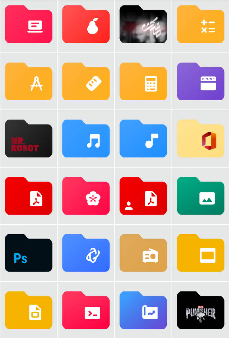 Material design folder iconspack for windows by ijahangard on DeviantArt