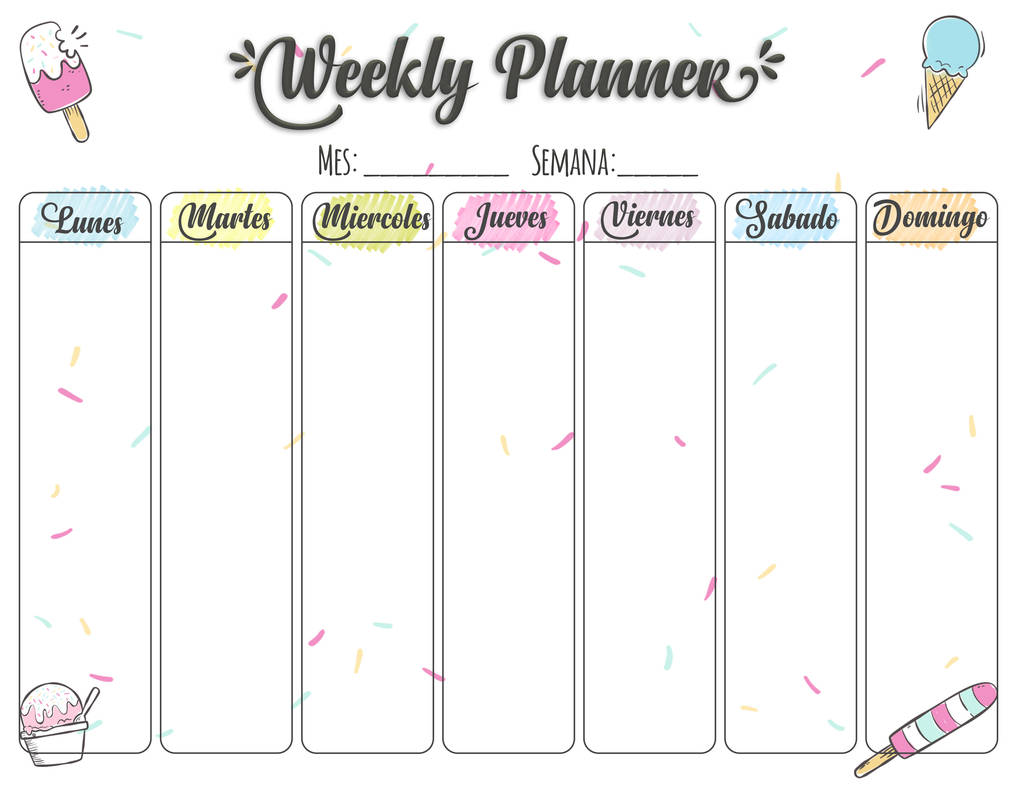 Planner Semanal (Editable) by Jonaticaandi on DeviantArt