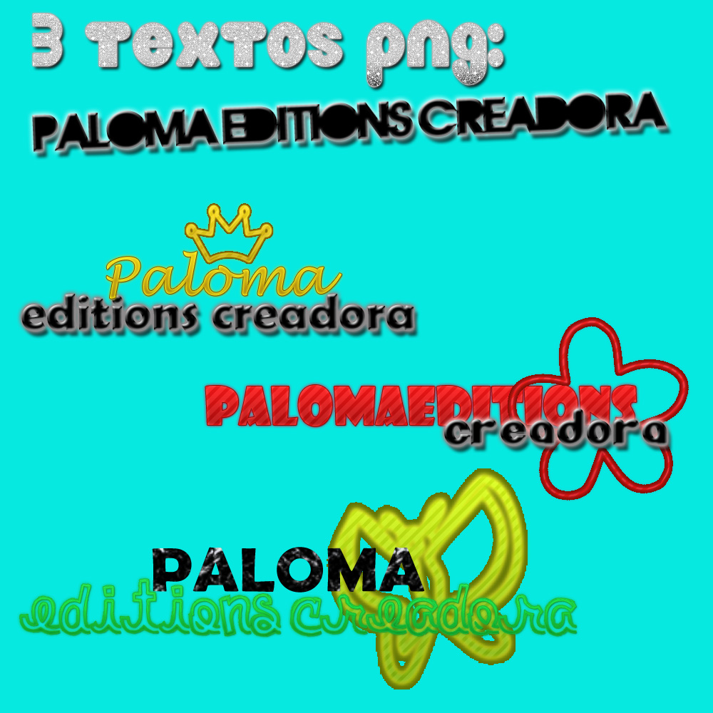 Textos PNG para Paloma A de Arregui