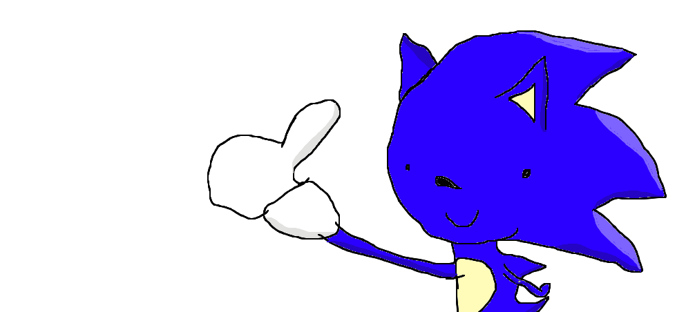 Derp Sonic Thumbs Up Sonic X Style By Alukisskiselivinhoso On