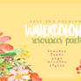 Watercolour Resources Pack by oursheartsps