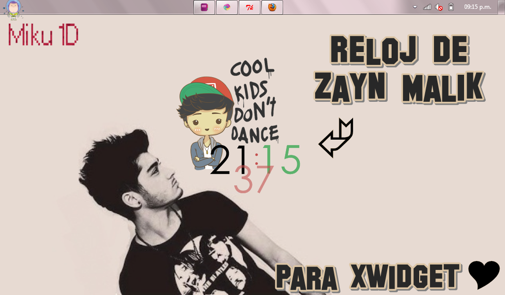 Reloj de Zayn :3 Para Xwidget