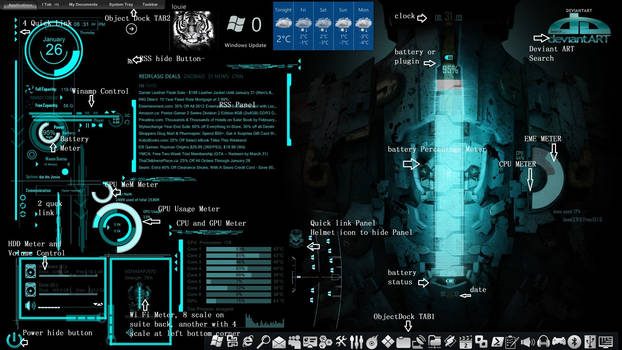 rainmeter dead space rig theme V1 skin pack