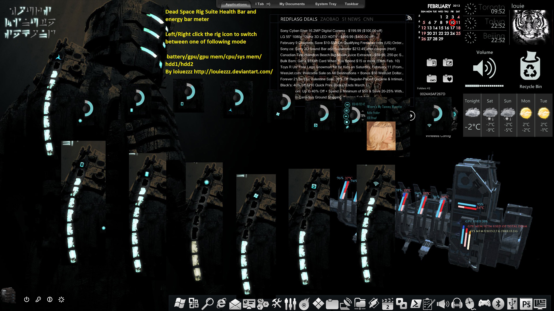 rainmeter dead space rig skin all purpose skin new