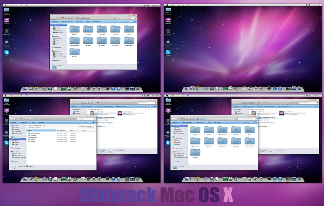 Mac OS X Skinpack Win7/8/8.1 by TheDhruv