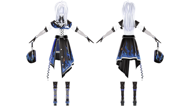 MMD: Shining Nikki - Blue Flame Outfit DL