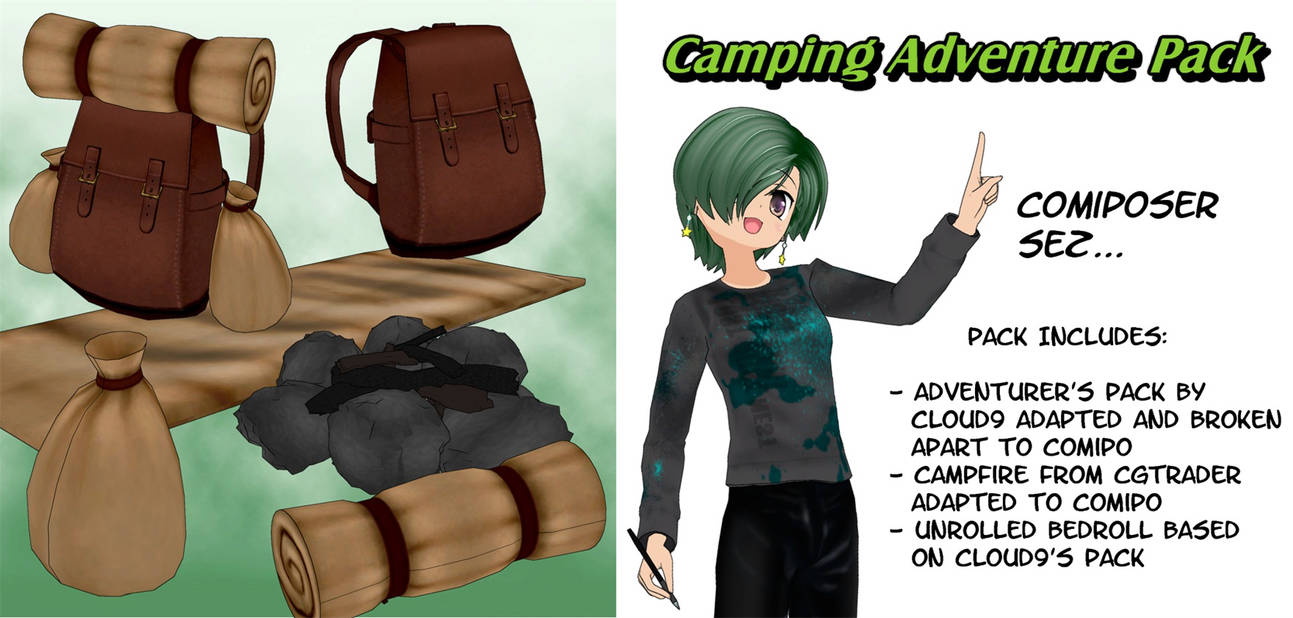 Camping Adventure Pack for ComiPo by ComiPoser on DeviantArt