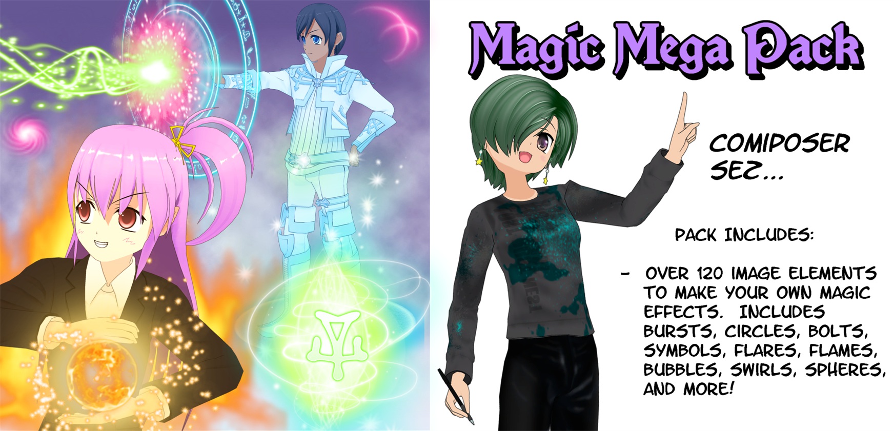Magic Mega Pack for ComiPo by ComiPoser on DeviantArt