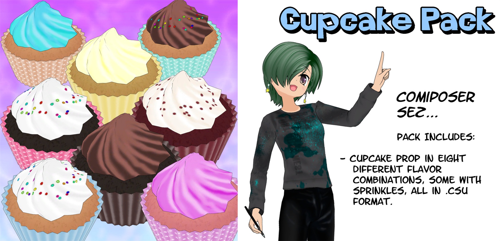 Cupcake Pack for ComiPo by ComiPoser on DeviantArt