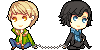 Pixel John and Sherlock Cuffed