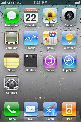 iPhone 3Gs iOS 4 App Icons