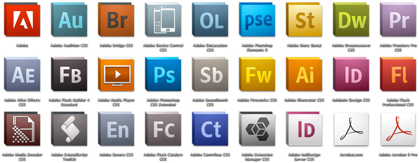 STOCK Adobe CS5 Icon Set by xXmatt69Xx1 on DeviantArt