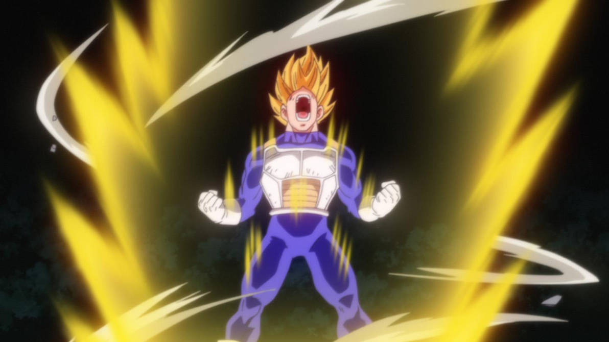 vegeta going super saiyan