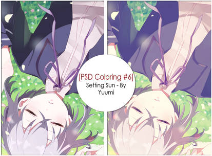 [PSD Coloring #6] Setting Sun - By Yuumi