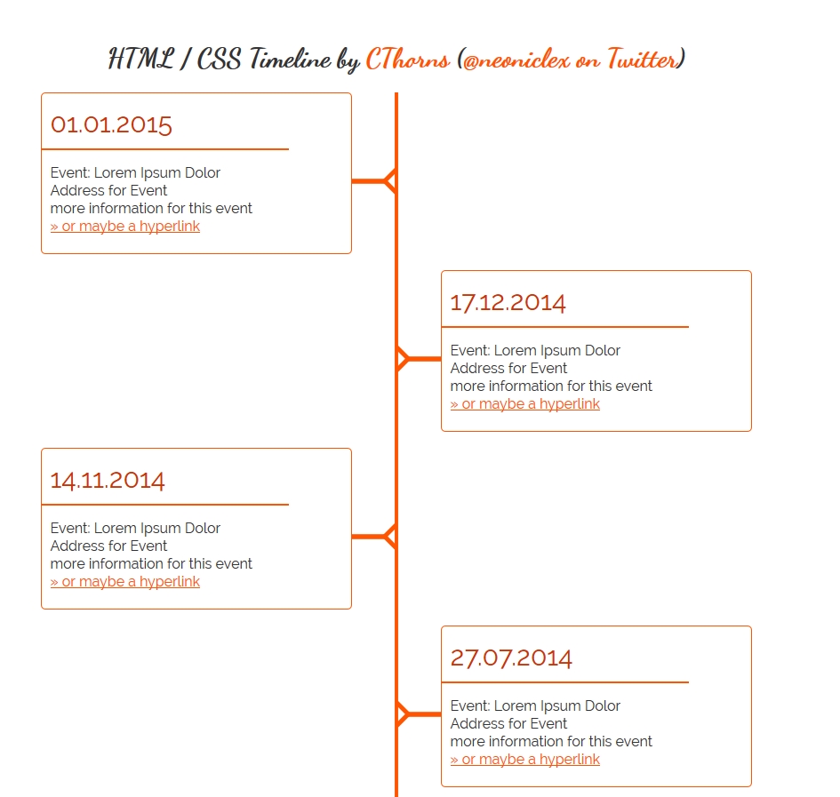 HTML/CSS Timeline by WisdomX on DeviantArt