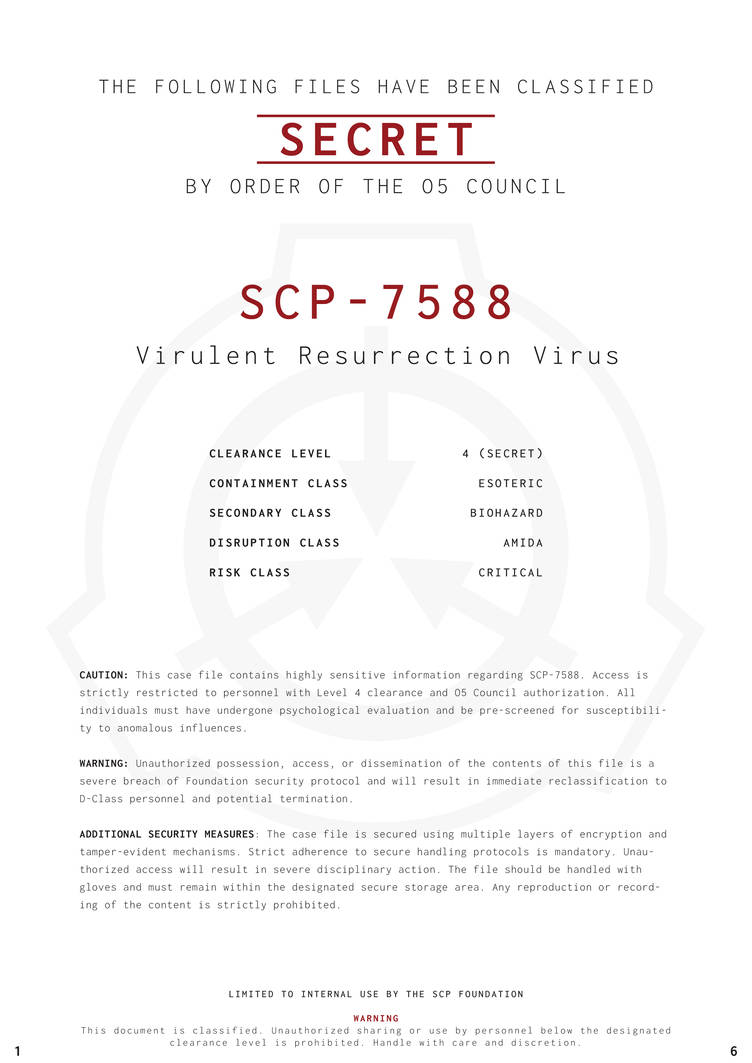 SCP-007-INT - Fascist Council of the Occult Virus 