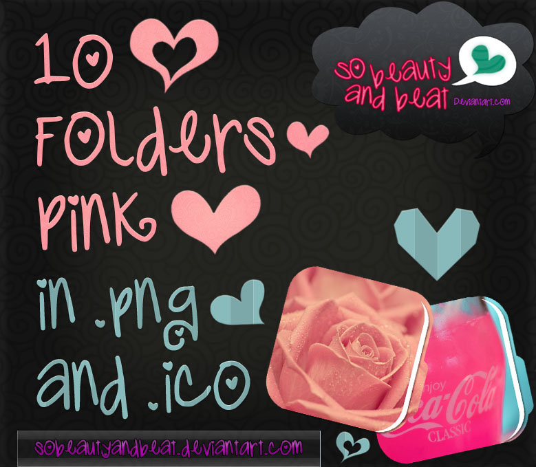 10 Folders Pink