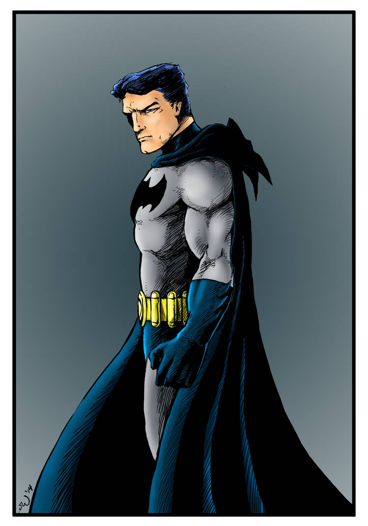 Bruce Wayne the Dark Knight coloured by judsonwilkerson on DeviantArt