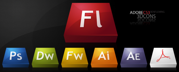 3DCons :: Adobe CS3 Dock Icons