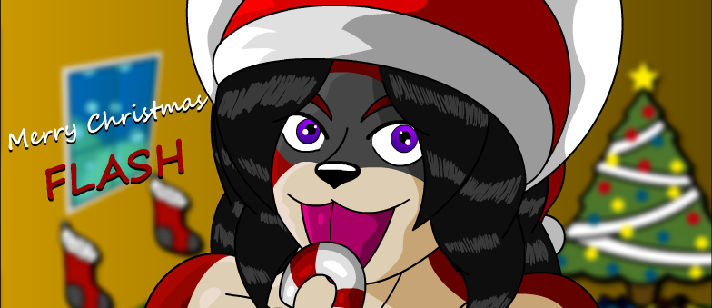 Merry Christmas part of the raccoon (Animation)