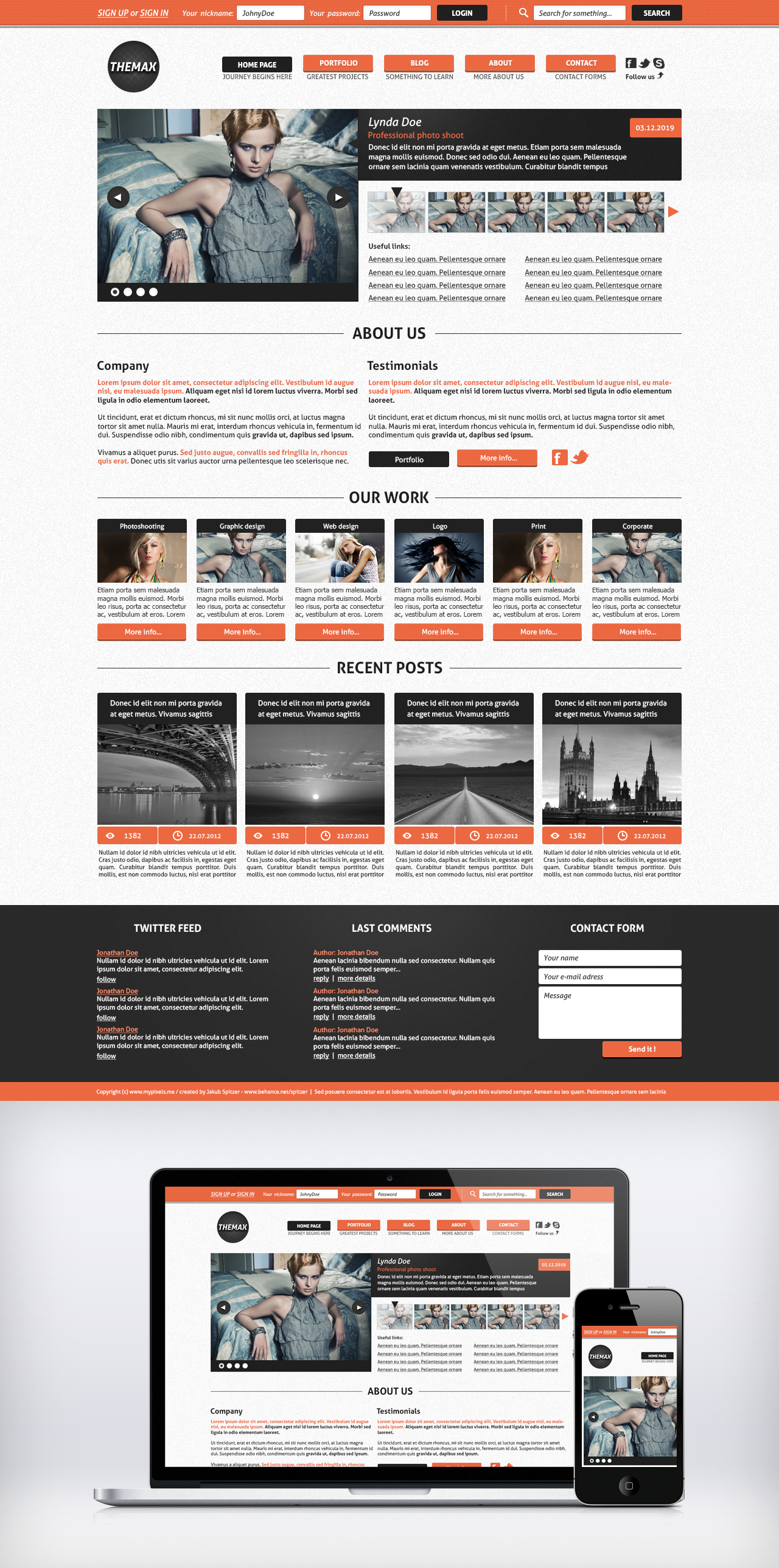 Themax freebie psd template