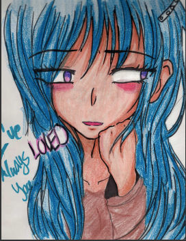 Anime girl with blue hair!! by KGStudios on DeviantArt