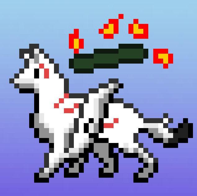 Simple Okami Pixel Art Idle Animation By Persegan On Deviantart