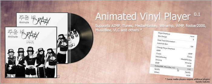 Animated Vinyl Player 0.2 - Now Supports Spotify!