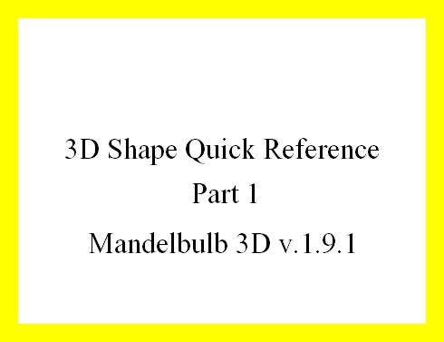 Shape Refrences 3D Shape Quick Reference part 1 by lecristal on DeviantArt
