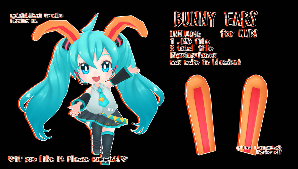 mmd DL floppy bunny ears! physics! by kawaii-noodle ...