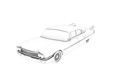 Caddillac 1969 Sedan 3d model and turnaround