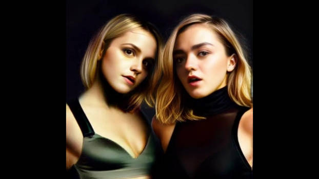 Emma Watson and  Maisie Williams Ibiza Holiday
