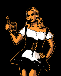 Vector German Barmaid