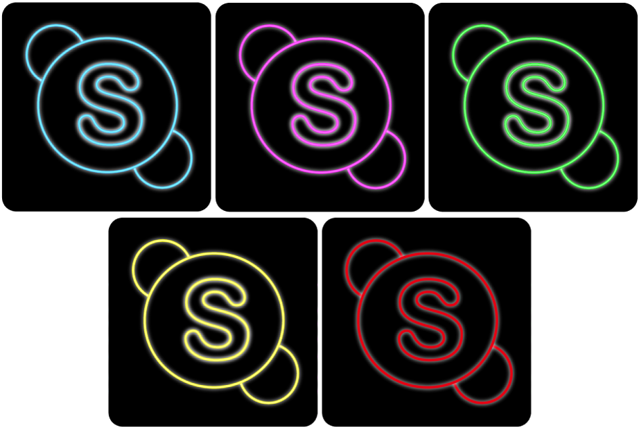 skype neon icon