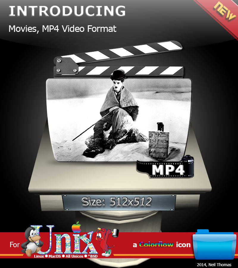 Movies, MP4 Format folder icon (ColorFlow) by nt291263 on DeviantArt