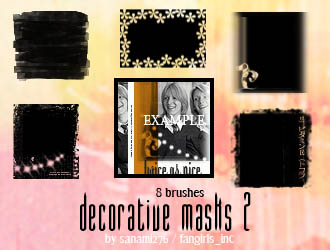 Decorative mask brushes, set 2